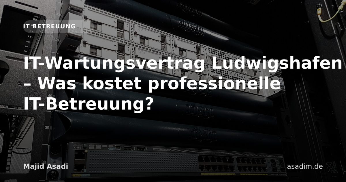 IT-Wartungsvertrag Ludwigshafen – Was kostet professionelle IT-Betreuung?