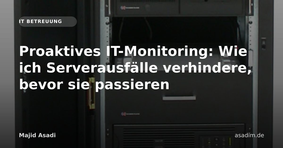Proaktives IT-Monitoring: Wie ich Serverausfälle verhindere, bevor sie passieren